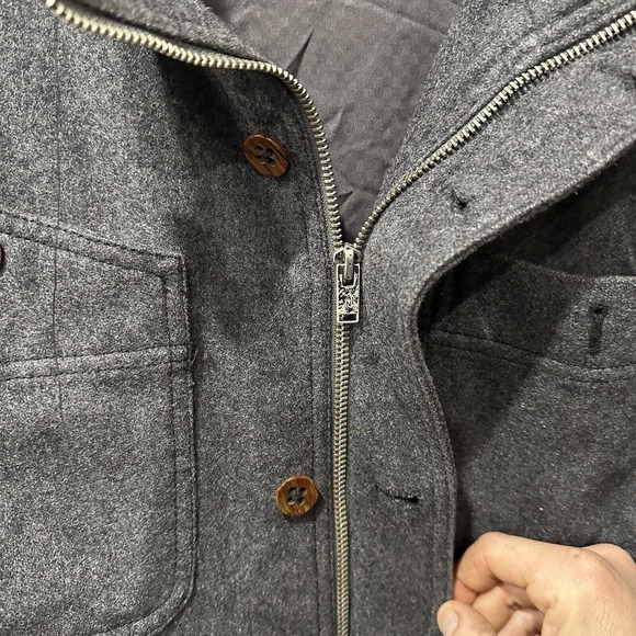 Vans Skate Off The Wall Chore Coat Jacket Men’s XL Wool Blend Grey Zip Button - Picture 6 of 12